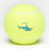 ハンマーヘッドシャーク漫画イラストレーション テニスボール (裏面)