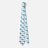 ハンマーヘッドシャーク漫画イラストレーション ネクタイ (正面)