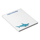 ハンマーヘッドシャーク漫画イラストレーション ノートパッド (アングル)