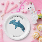 ハンマーヘッドシャーク漫画イラストレーション ペーパープレート (パーティー)