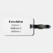 ハンマーヘッドシャーク漫画イラストレーション ラゲッジタグ (裏面横)