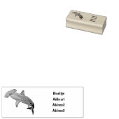 ハンマーヘッドシャーク漫画イラストレーション ラバースタンプ (押印)