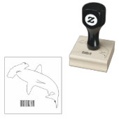 ハンマーヘッドシャーク漫画イラストレーション ラバースタンプ (押印)