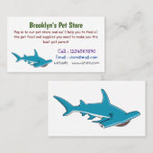 ハンマーヘッドシャーク漫画イラストレーション 名刺 (正面/裏面)