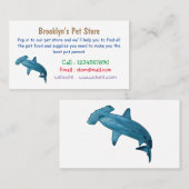 ハンマーヘッドシャーク漫画イラストレーション 名刺 (正面/裏面)