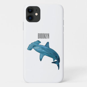 ハンマーヘッドシャーク漫画イラストレーション iPhone 11 ケース