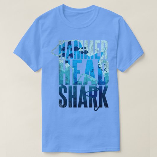 ハンマーヘッドシャーク Tシャツ (デザイン正面)