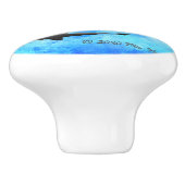 ハンマーヘッド·サメ学校シルエット セラミックノブ (側面)