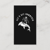 ハンマーヘッド・シャーク・パーティーおもしろい・ビール飲用ユーモア 名刺 (正面)