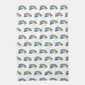 ハンマーマレット蟹の手描きブルーカニ キッチンタオル (縦)