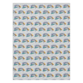 ハンマーマレット蟹の手描きブルーカニ テーブルクロス (正面)