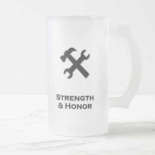 ハンマーレンチの強さとハンマーブラック フロストグラスビールジョッキ (右)