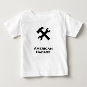 ハンマーレンチアメリカンバダスブラック ベビーTシャツ