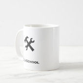 ハンマーレンチオールドスクールブラック コーヒーマグカップ (正面左)