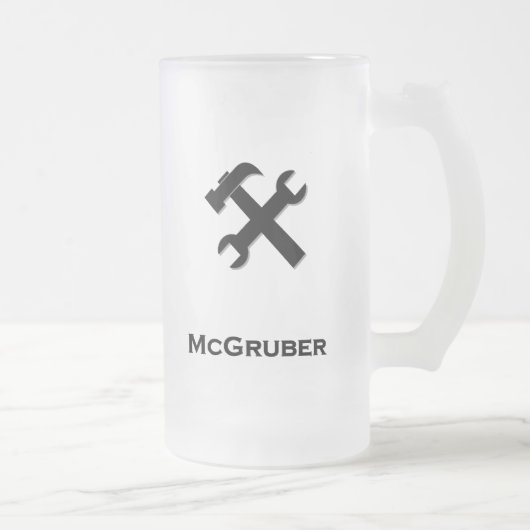 ハンマーレンチマグルバーブラック フロストグラスビールジョッキ (右)