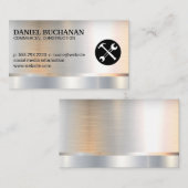 ハンマーレンチロゴ | メタリック背景 名刺 (正面/裏面)