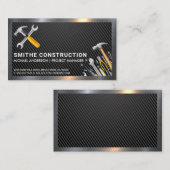 ハンマーレンチロゴ |金属 |炭素繊維 名刺 (正面/裏面)