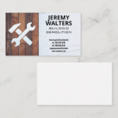 ハンマーレンチ工具 | 大工建築 名刺 (正面/裏面)