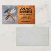 ハンマーレンチ | 金属シート | ウッド 名刺 (正面/裏面)