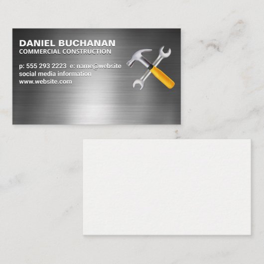 ハンマーレンチ |金属 名刺 (正面/裏面)