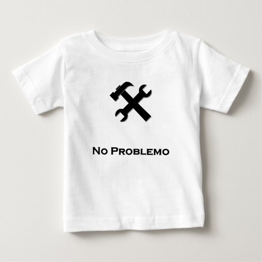 ハンマーレンチNo Problemo black ベビーTシャツ (正面)