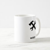 ハンマーレンチw00tブラック コーヒーマグカップ (正面右)