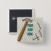 ハンマー及びネイルボタン 缶バッジ (正面&裏面)