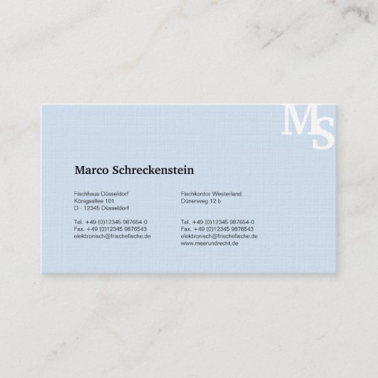 ハンマー名刺ブルー 名刺 (正面)