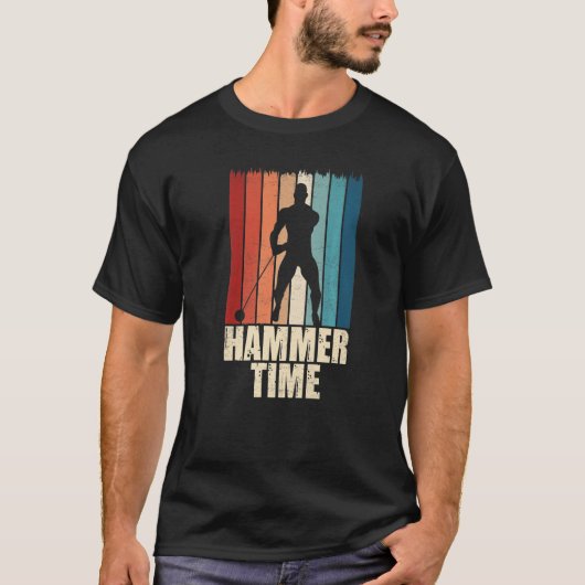 ハンマー投げトラックとフィールドのアプリ Tシャツ (正面)