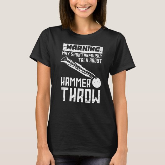 ハンマー投げ軌道及びフィールド球投げ列車 Tシャツ (正面)