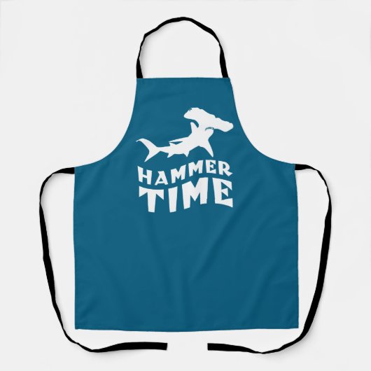ハンマー時間 | Hammerhead Shark愛好家のためのデザイン エプロン (正面)
