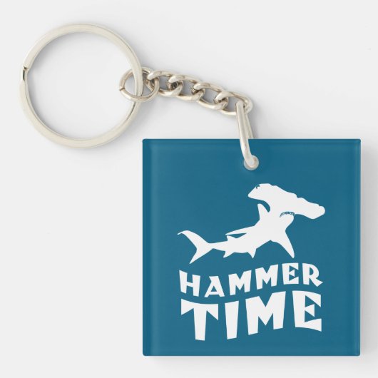 ハンマー時間 | Hammerhead Shark愛好家のためのデザイン キーホルダー (正面)
