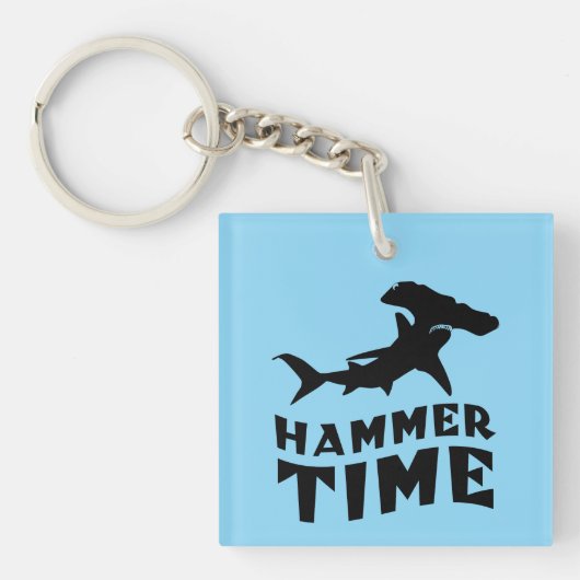 ハンマー時間 | Hammerhead Shark愛好家のためのデザイン キーホルダー (正面)