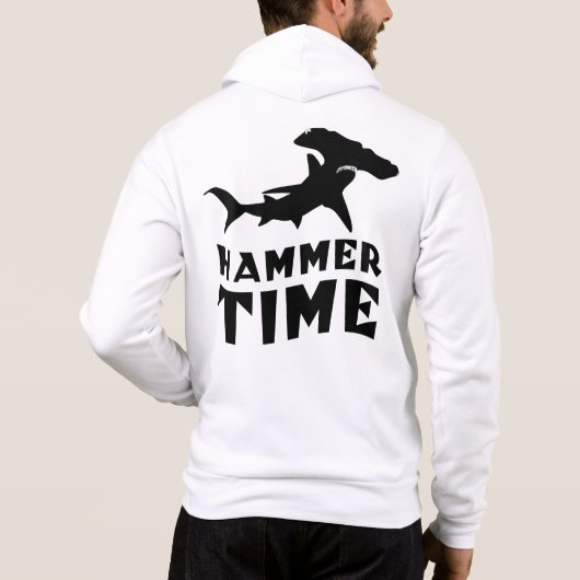 ハンマー時間 | Hammerhead Shark愛好家のためのデザイン パーカ (裏面)