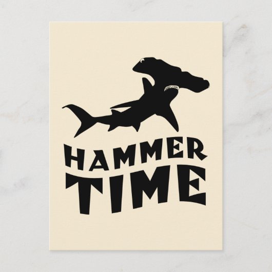 ハンマー時間 | Hammerhead Shark愛好家のためのデザイン ポストカード (正面)