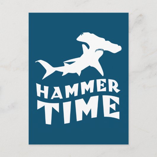 ハンマー時間 | Hammerhead Shark愛好家のためのデザイン ポストカード (正面)