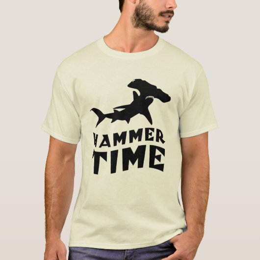 ハンマー時間 | Hammerhead Shark愛好家のためのデザイン Tシャツ (正面)