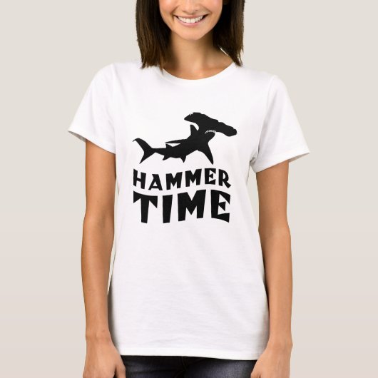 ハンマー時間 | Hammerhead Shark愛好家のためのデザイン Tシャツ (正面)