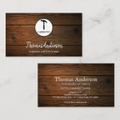 ハンマー木製大工建築 名刺 (正面/裏面)