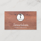 ハンマー木製大工建築 名刺 (正面)