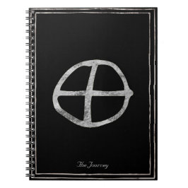 ハンマー銀の様式化された惑星の地球のシンボル ノートブック