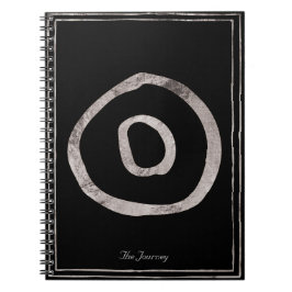 ハンマー銀の様式化された惑星の太陽のシンボル ノートブック