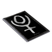 ハンマー銀スタイルの冥王星のシンボル ノートブック (右側)
