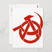 ハンマー鎌アナーキーロゴ ポストカード (正面/裏面)