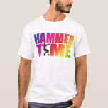 ハンマー・スロー・トラック&フィールドの男性のシャツ Tシャツ<br><div class="desc">ハンマー・タイム！ハンマー投げ機のためだけのこのレインボーシャツで次の練習におもしろいを持っている。ギフトユニークを！より多くのスタイルと色で利用可能。色もしが表示されクリックず、「カスタマイズ」ボタンで色のオプションが表示される。Beyond the素晴らしリングや輪ザズル店でスロワーの商品を見つける！</div>