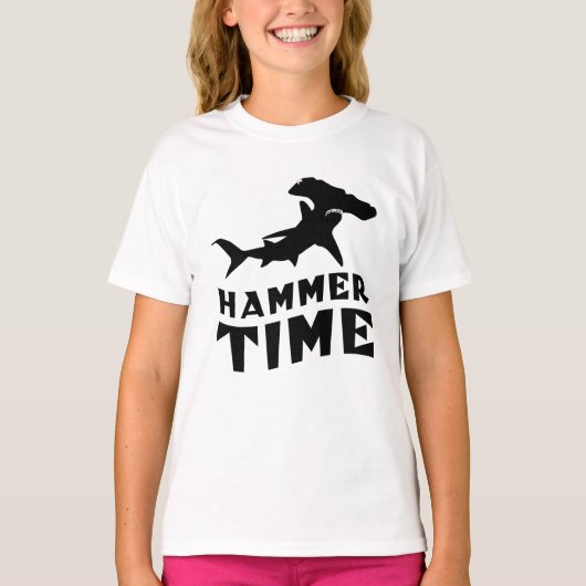 ハンマー タイム | シュモクザメ愛好家のためのデザイン Tシャツ (正面)