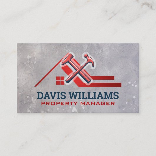 ハンマー | 屋上アイコン | ホームロゴ 予約カード (正面)