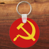 ハンマー&鎌（黄色）キーチェーン キーホルダー (正面)