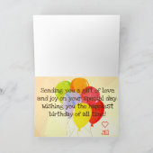 ハンミヴィル – カワイトハムスターハッピーバースデー カード (内部)