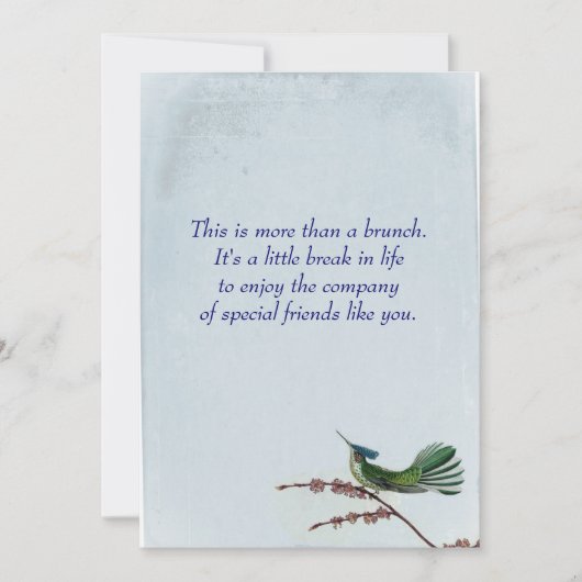 ハンムングバード·ブルンチ 招待状 (正面)